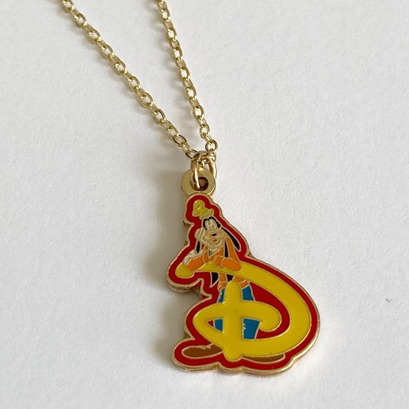 Vintage Disney Goofy Necklace 18" Fab 5 Dog Disneyana Signed Charm Gold Plated - Picture 7 of 11